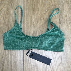 NWT Triangl Jade Sparkle Maia Bikini Top Sz Small